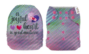 Pocket Diaper-(A joyful heart is good medicine)-Positional- May 2021-(Mama Koala & PPC Custom Print)