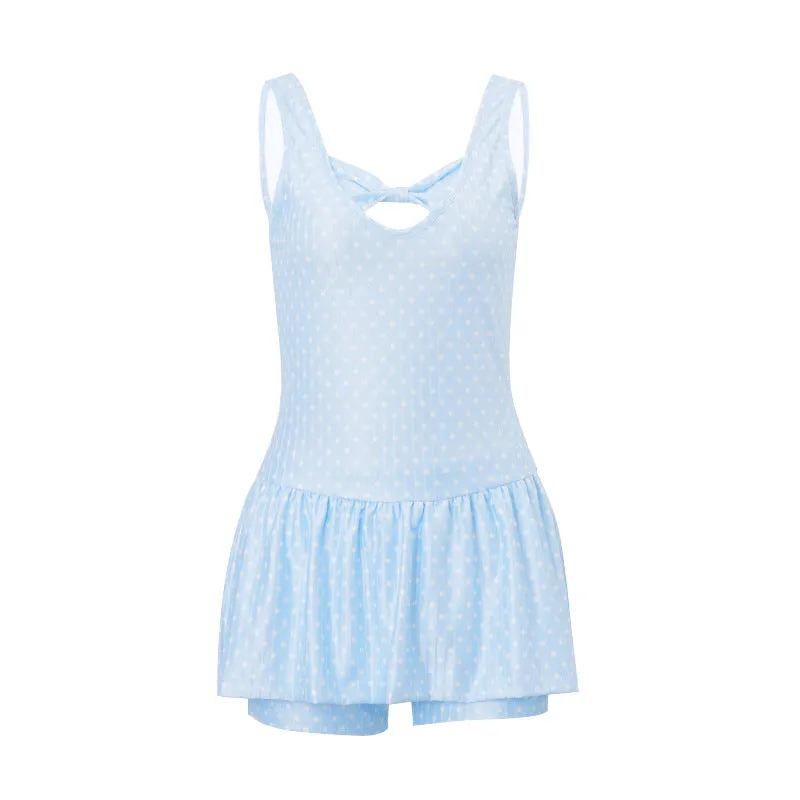 Polka Dot Bubble Mini Dress