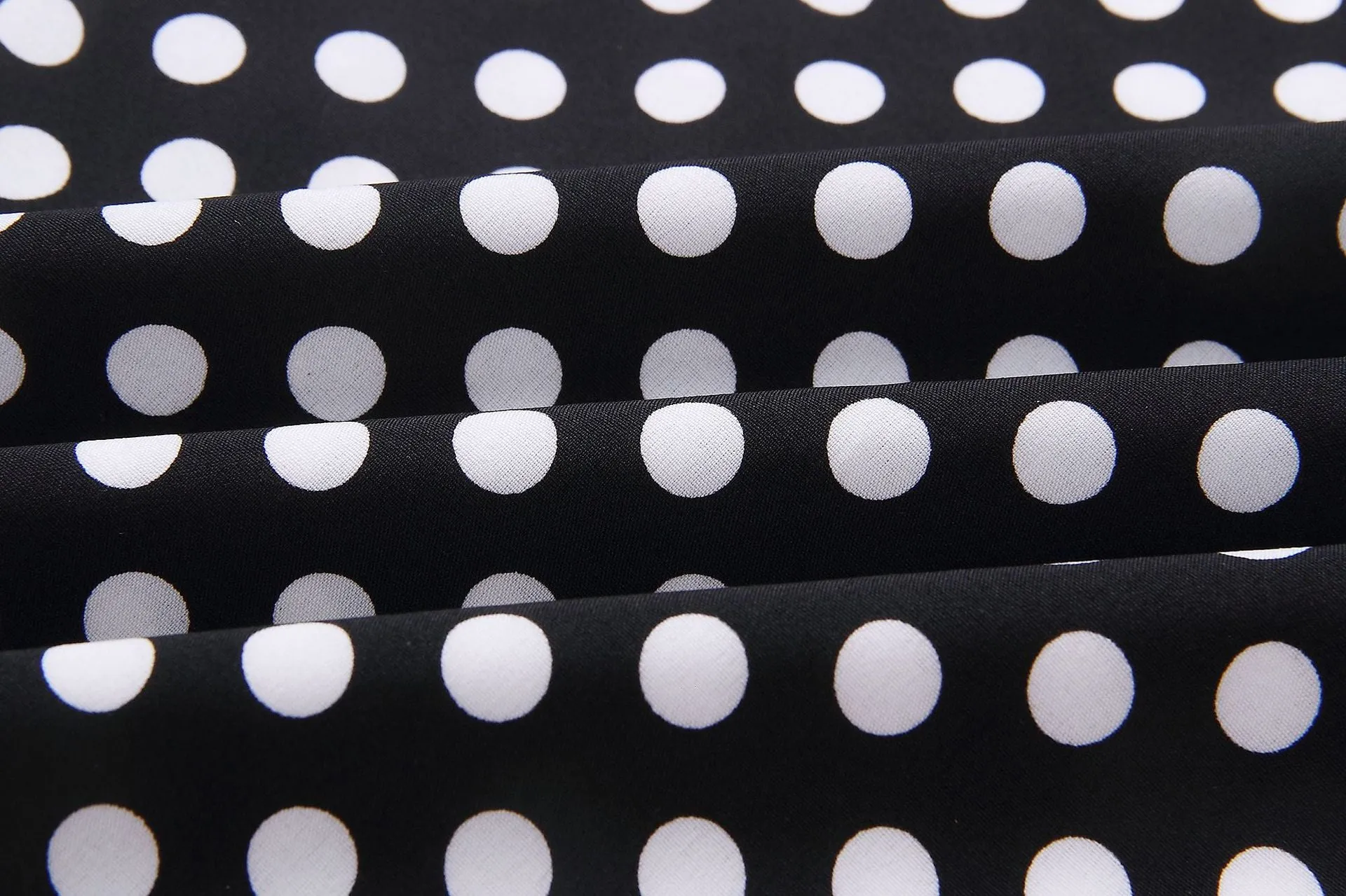 Polka Dot Print Lace-up Irregular Maxi Dress