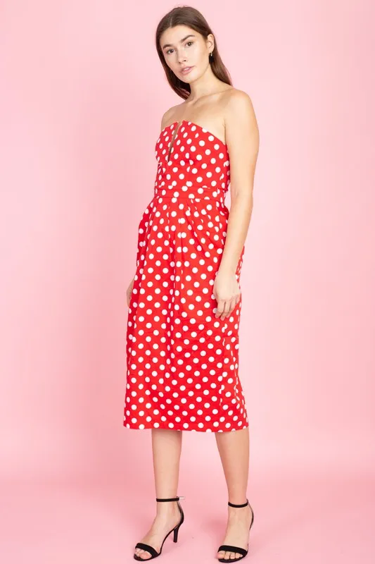 Polka dot tube dress