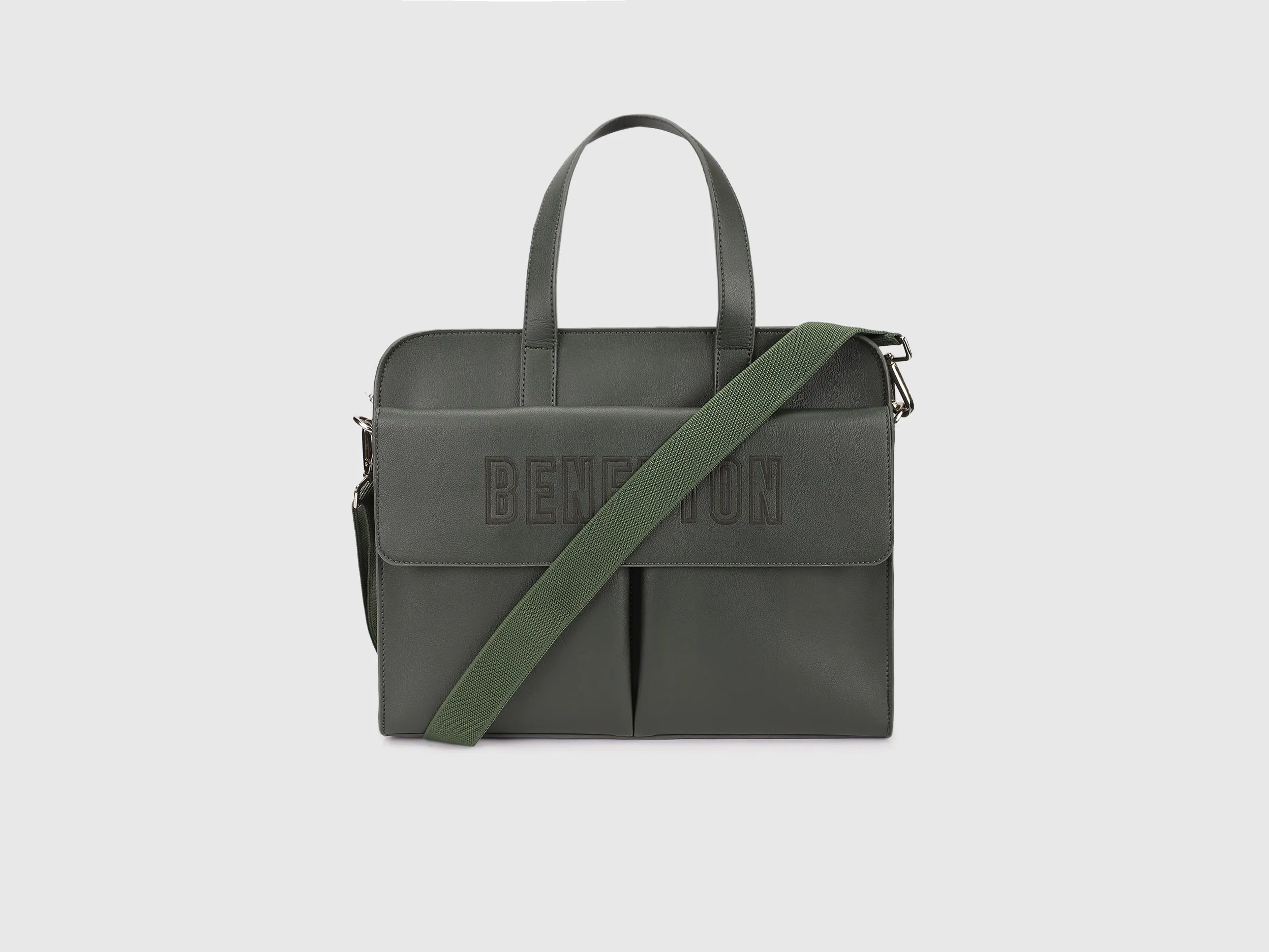 Polyurethane Solid Men Shoulder Bag