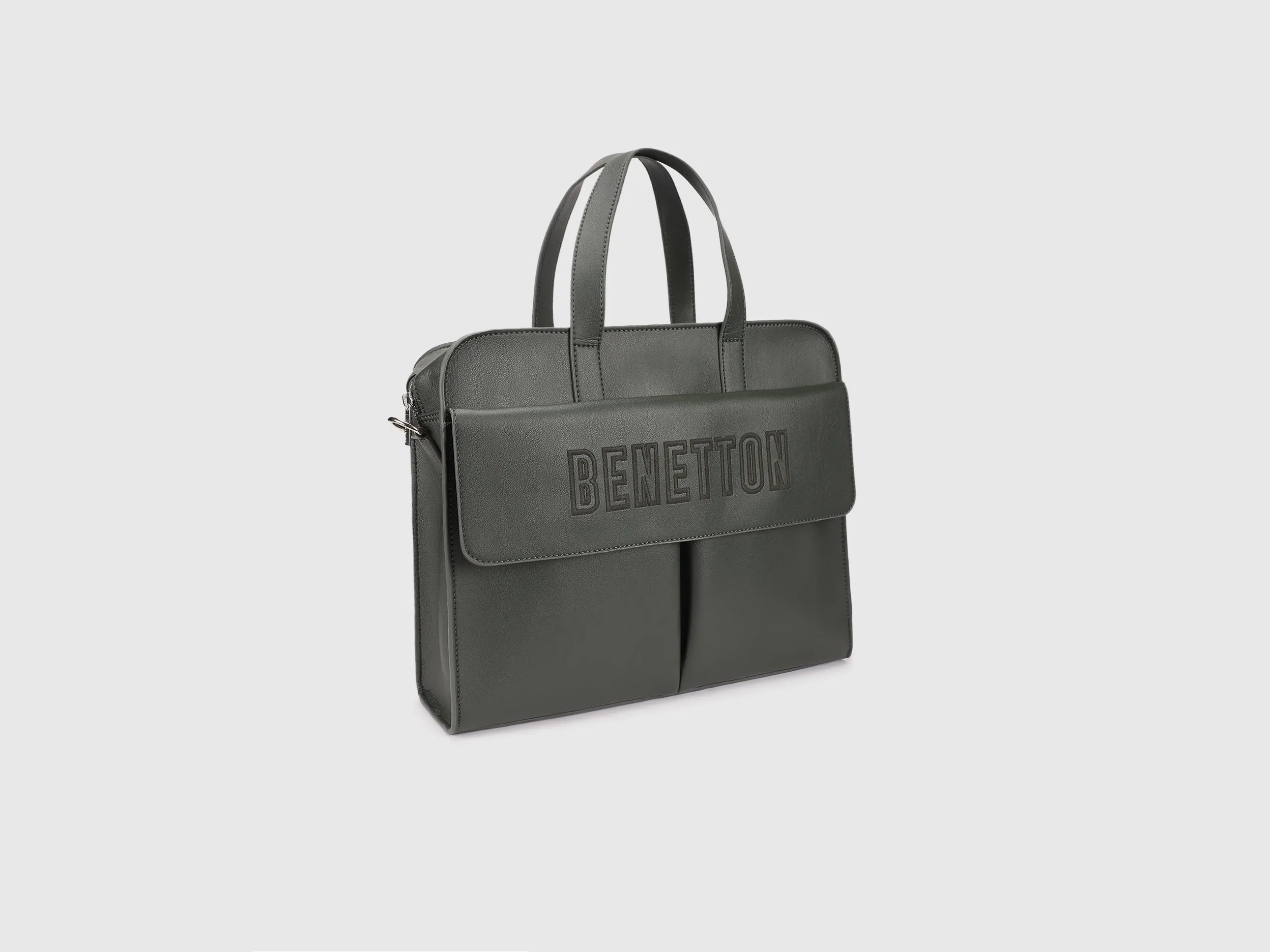 Polyurethane Solid Men Shoulder Bag