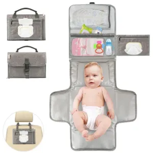 Portable Baby Changing Pad with Pockets