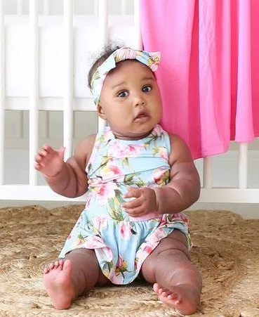Posh Peanut Carolina Floral Racerback with Twirl Skirt Bodysuit