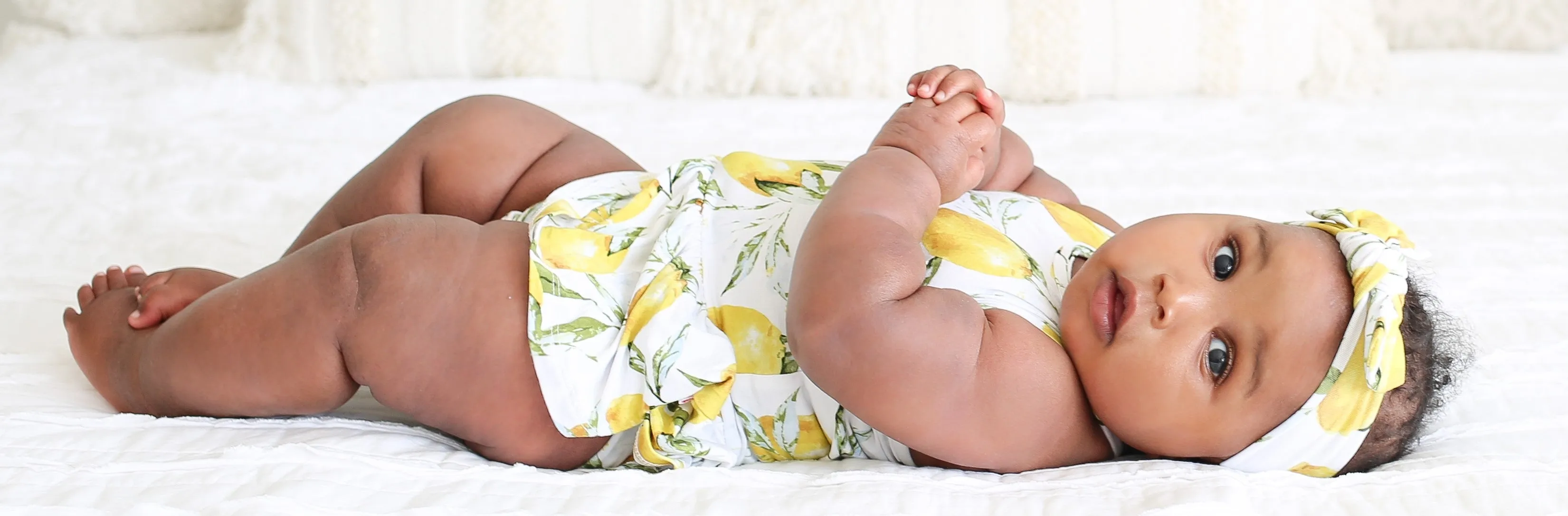 Posh Peanut Lemon Racerback with Twirl Skirt Bodysuit