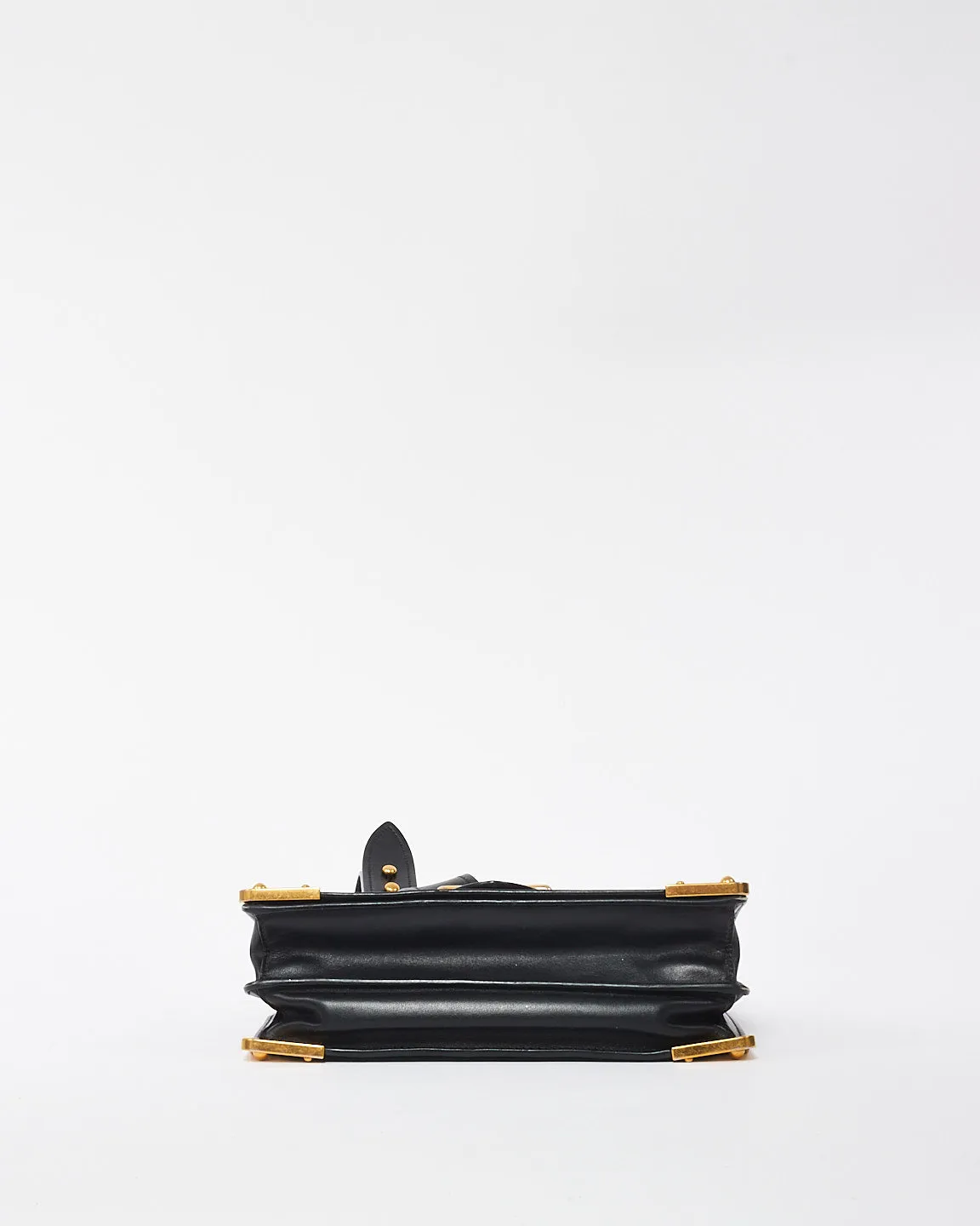Prada Black Saffiano Lux Leather Cahier Shoulder Bag