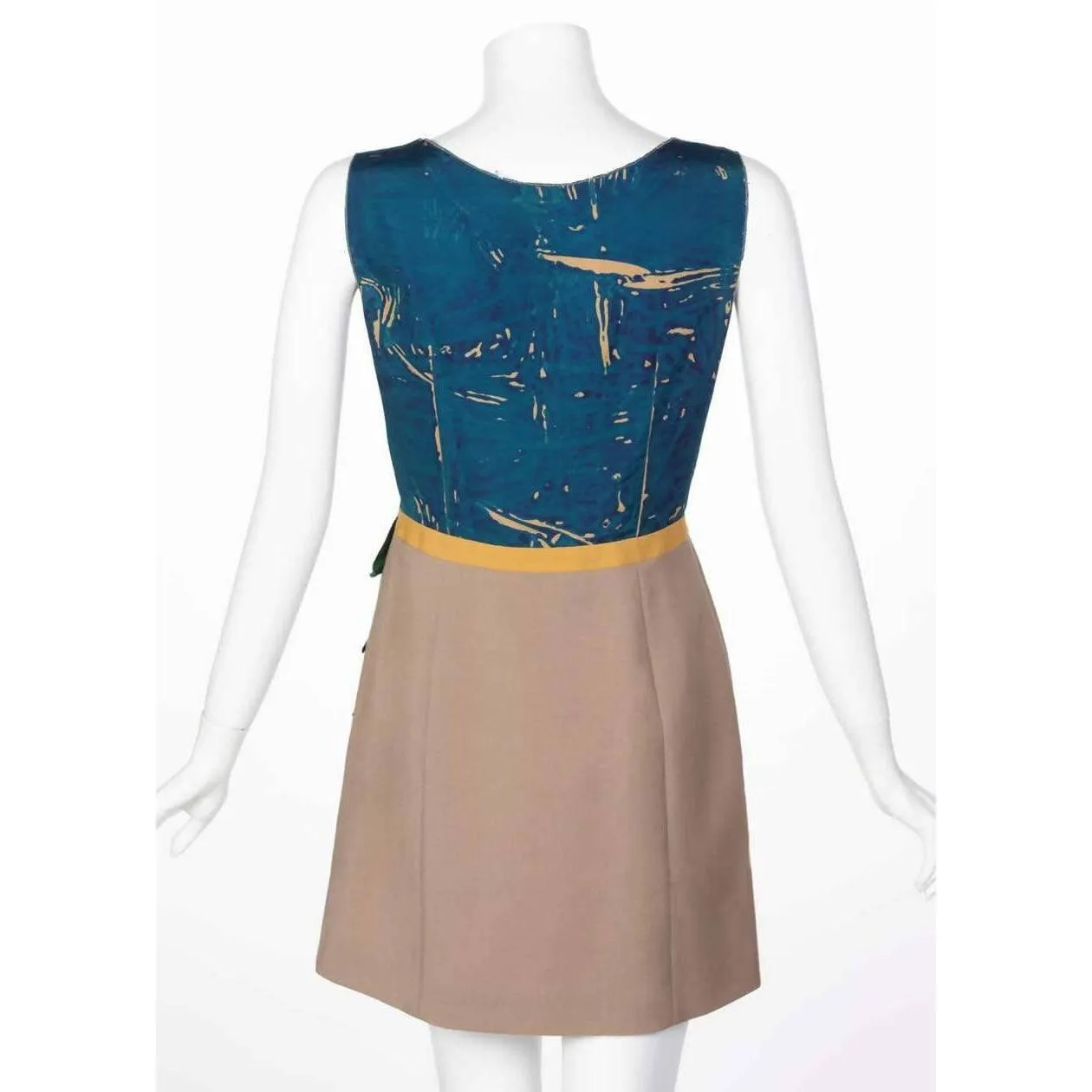 PRADA Mohair Parrot Applique Dress Runway 2005 | Size S/M