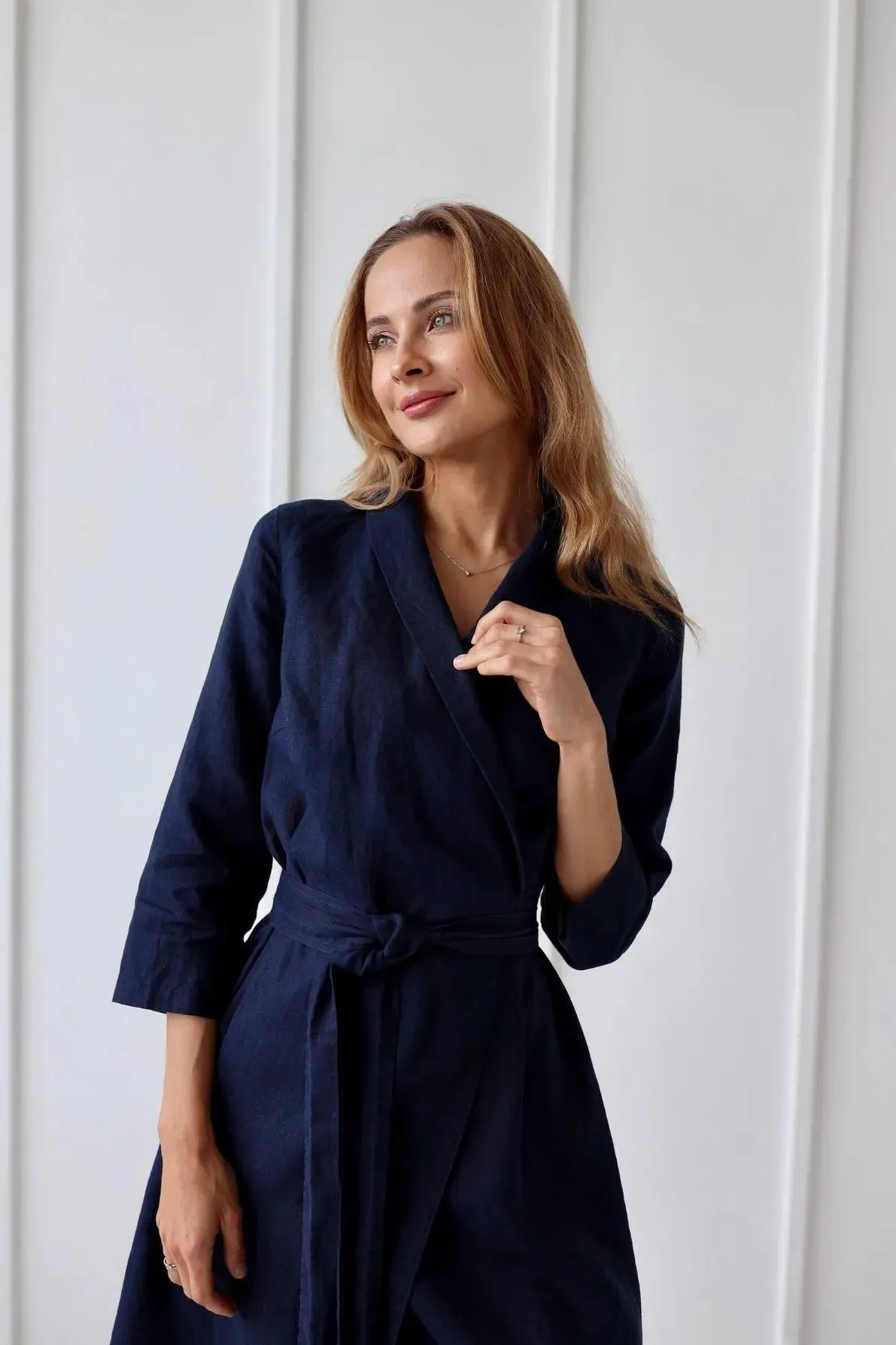PRE-ORDER Linen Wrap Dress by Odalux