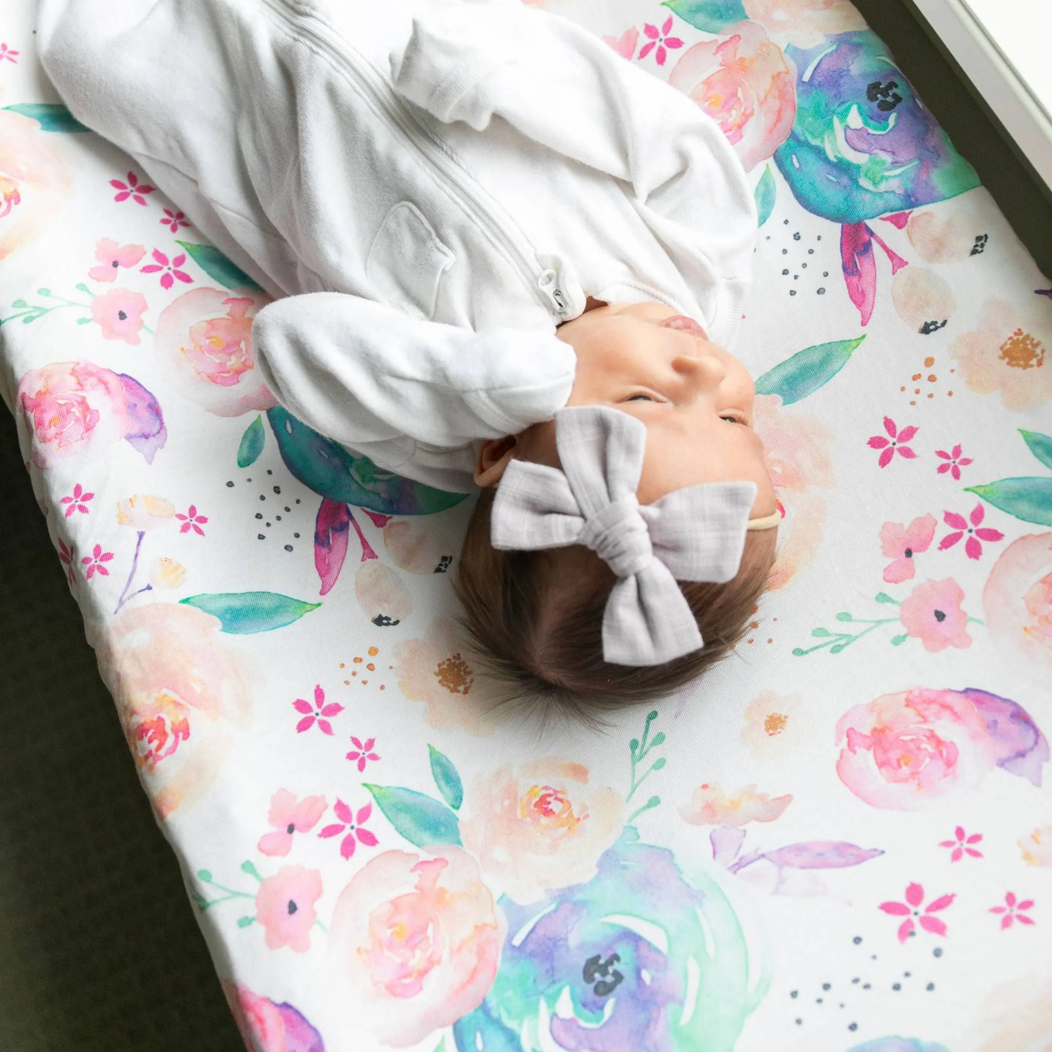 Premium Knit Diaper Changing Pad Cover - Bloom
