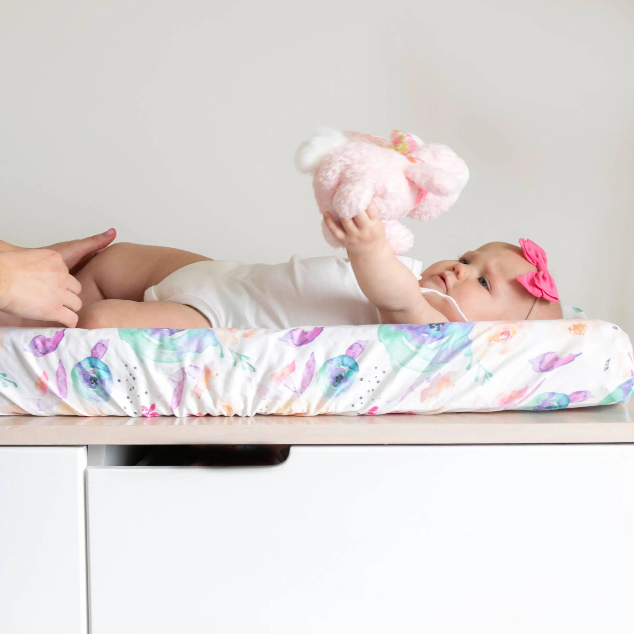 Premium Knit Diaper Changing Pad Cover - Bloom