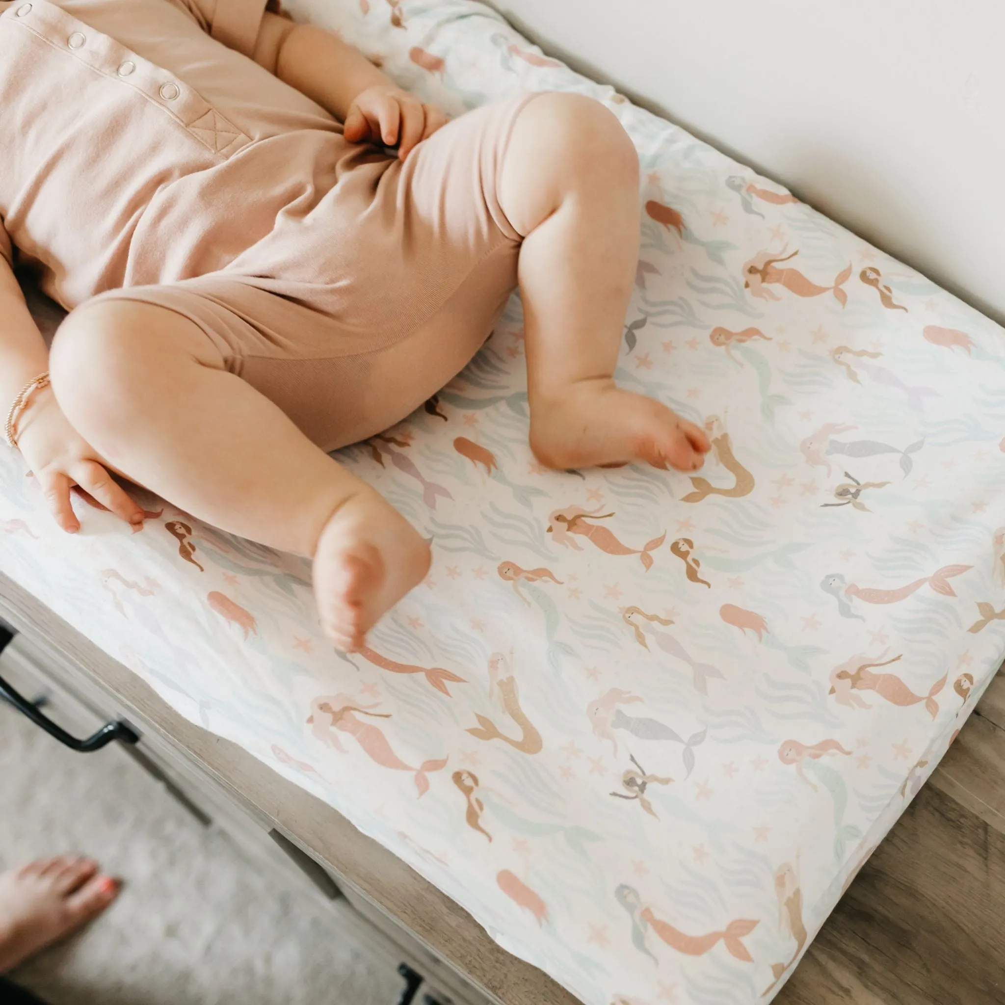 Premium Knit Diaper Changing Pad Cover - Coral