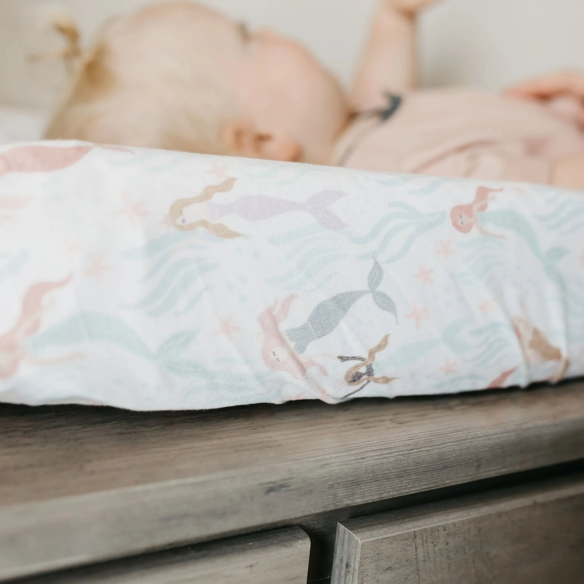 Premium Knit Diaper Changing Pad Cover - Coral