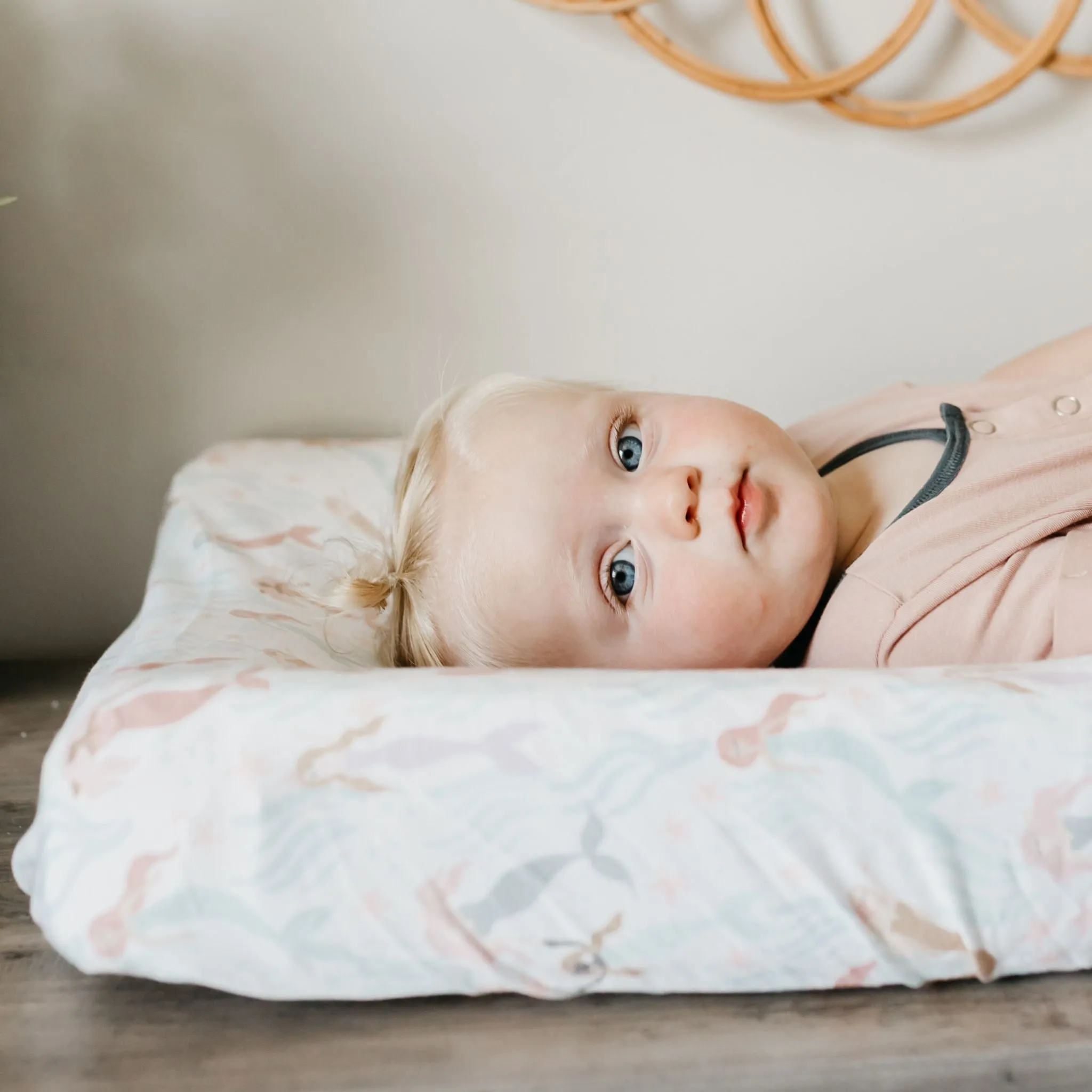 Premium Knit Diaper Changing Pad Cover - Coral
