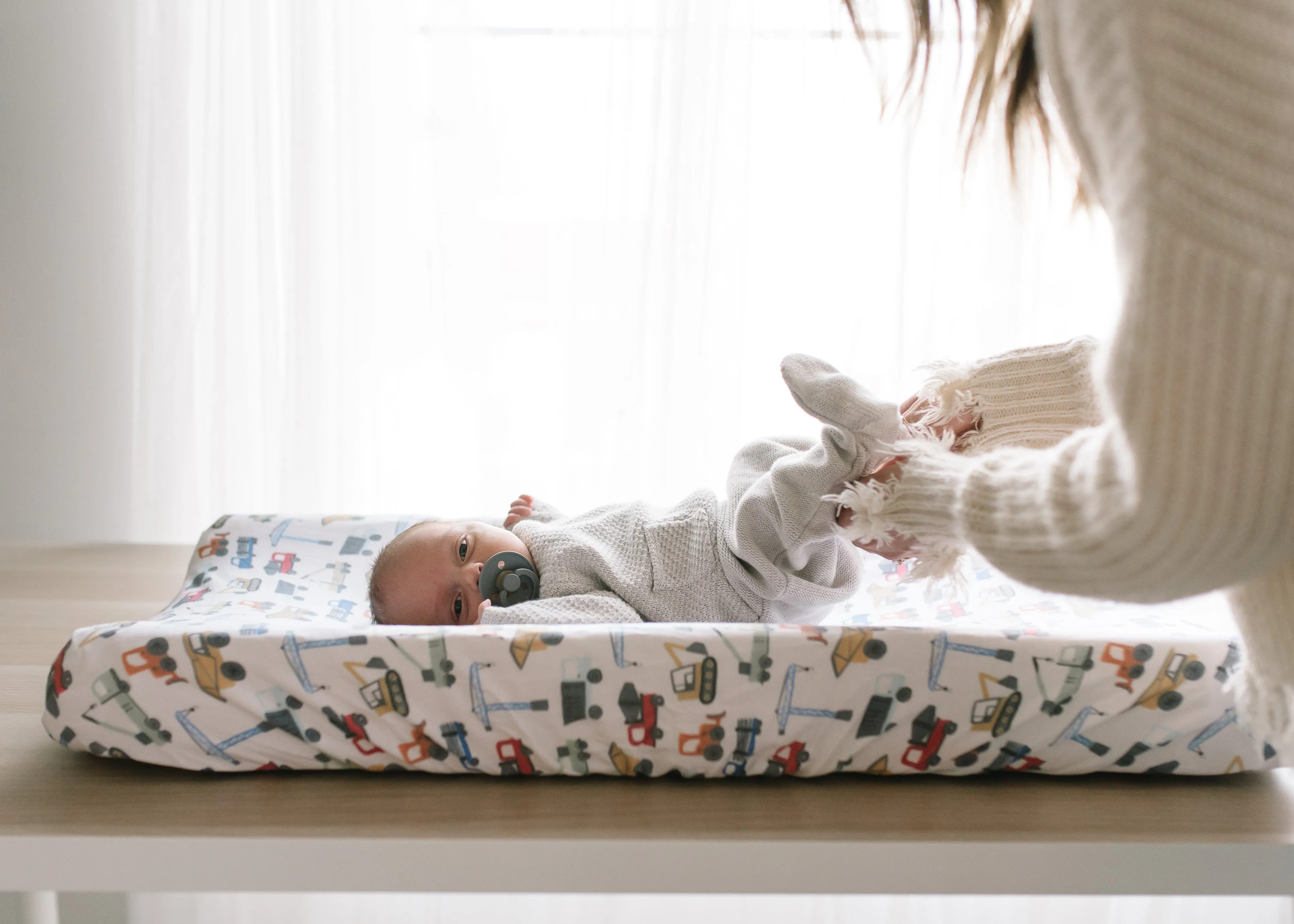 Premium Knit Diaper Changing Pad Cover - Diesel