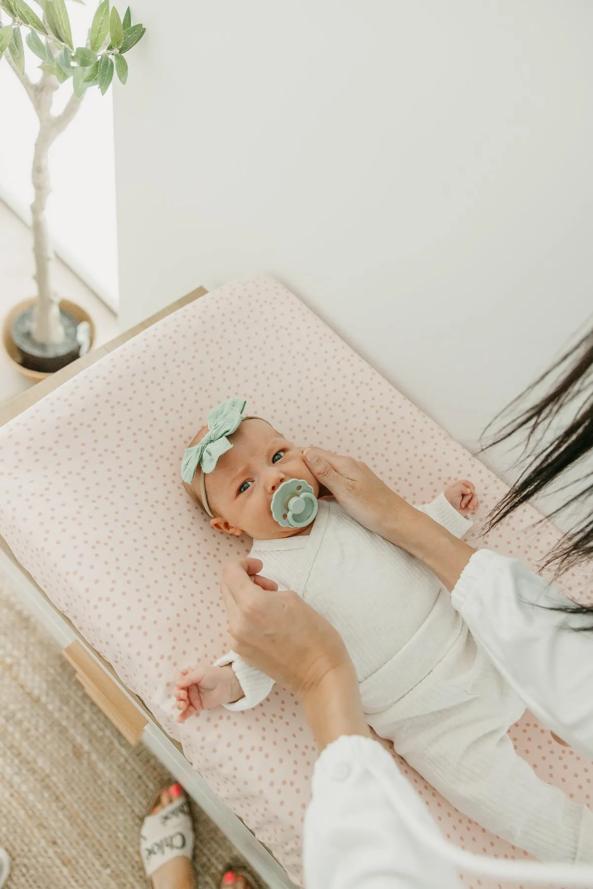 Premium Knit Diaper Changing Pad Cover - Dottie