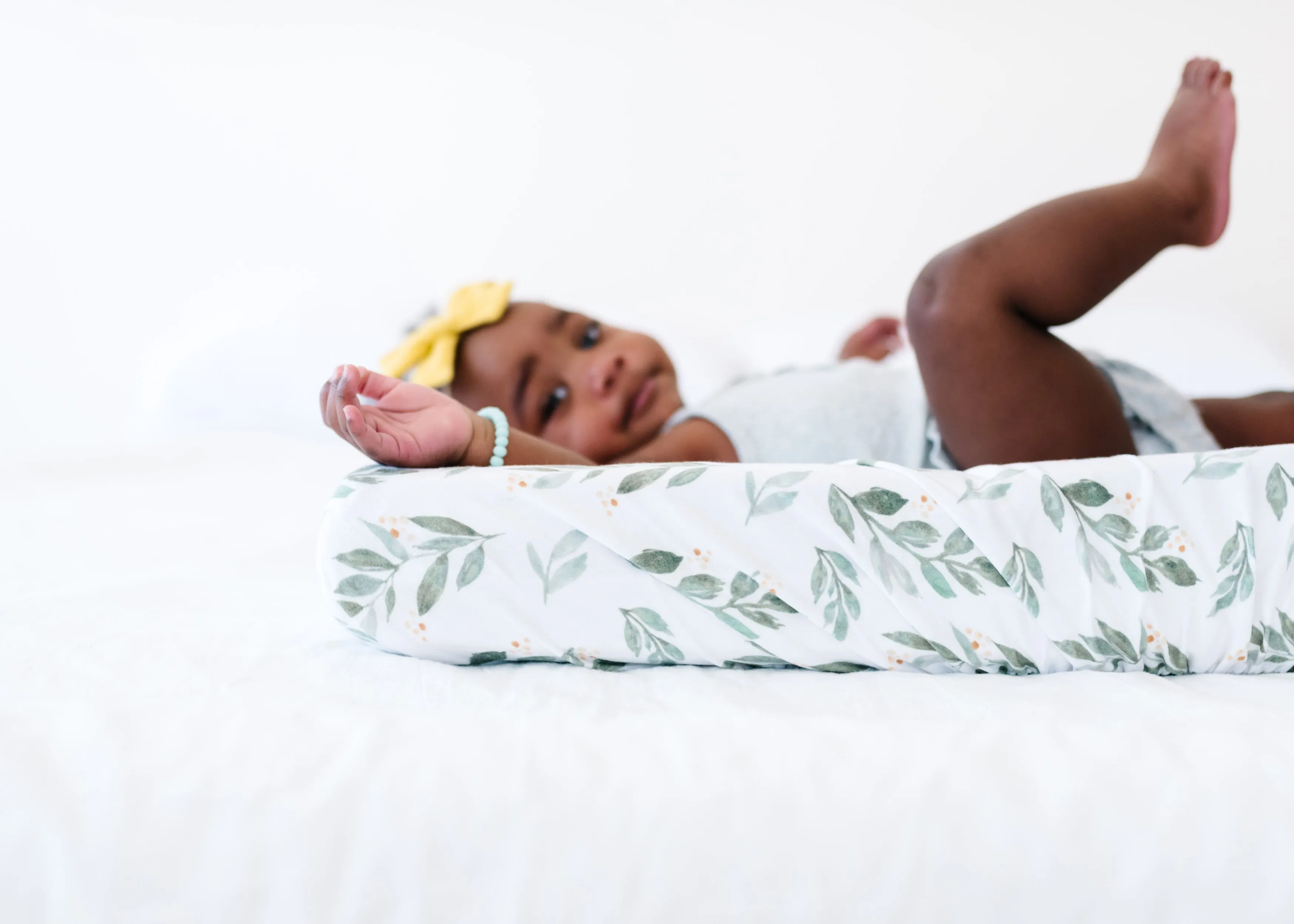 Premium Knit Diaper Changing Pad Cover - Fern