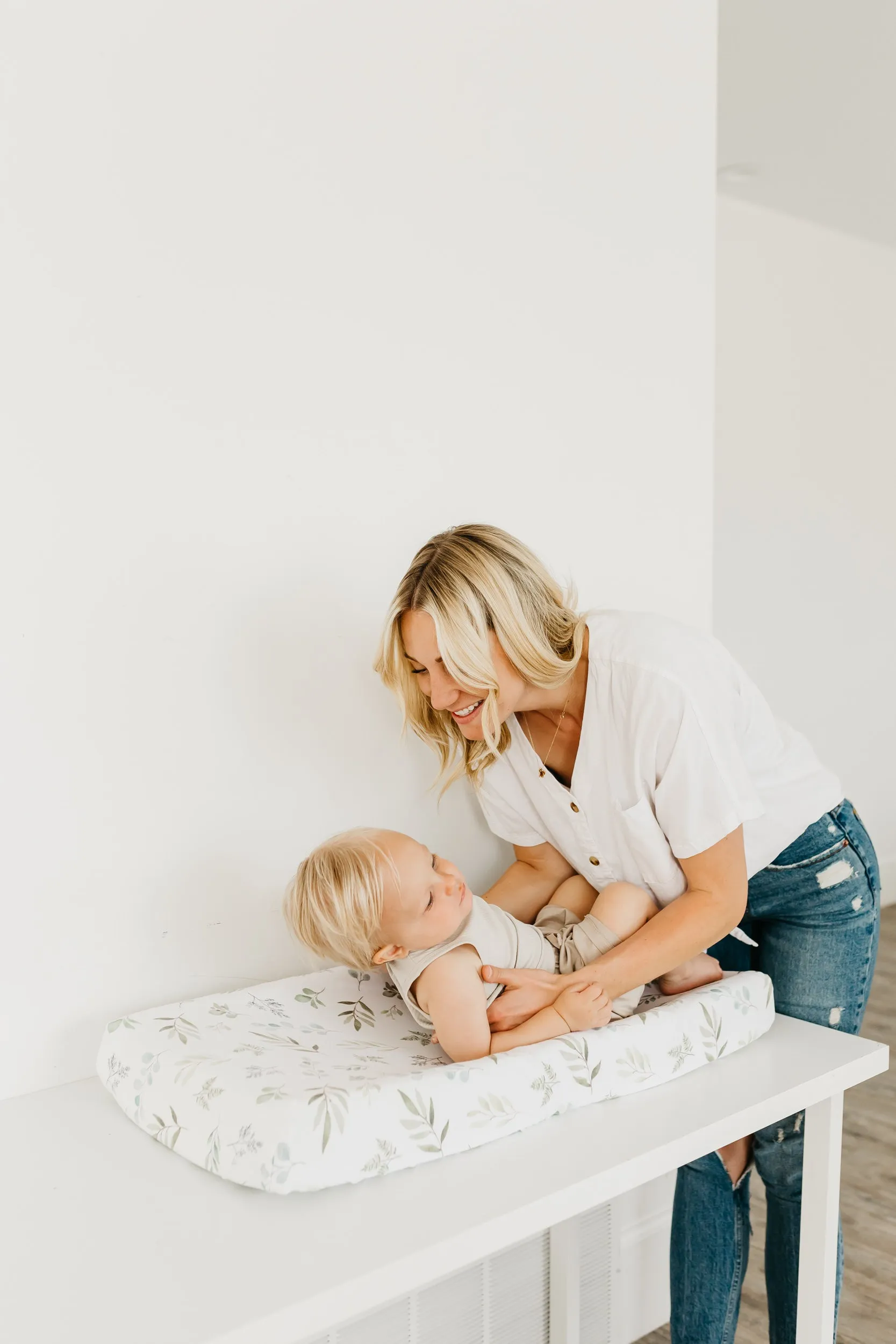 Premium Knit Diaper Changing Pad Cover - Haven
