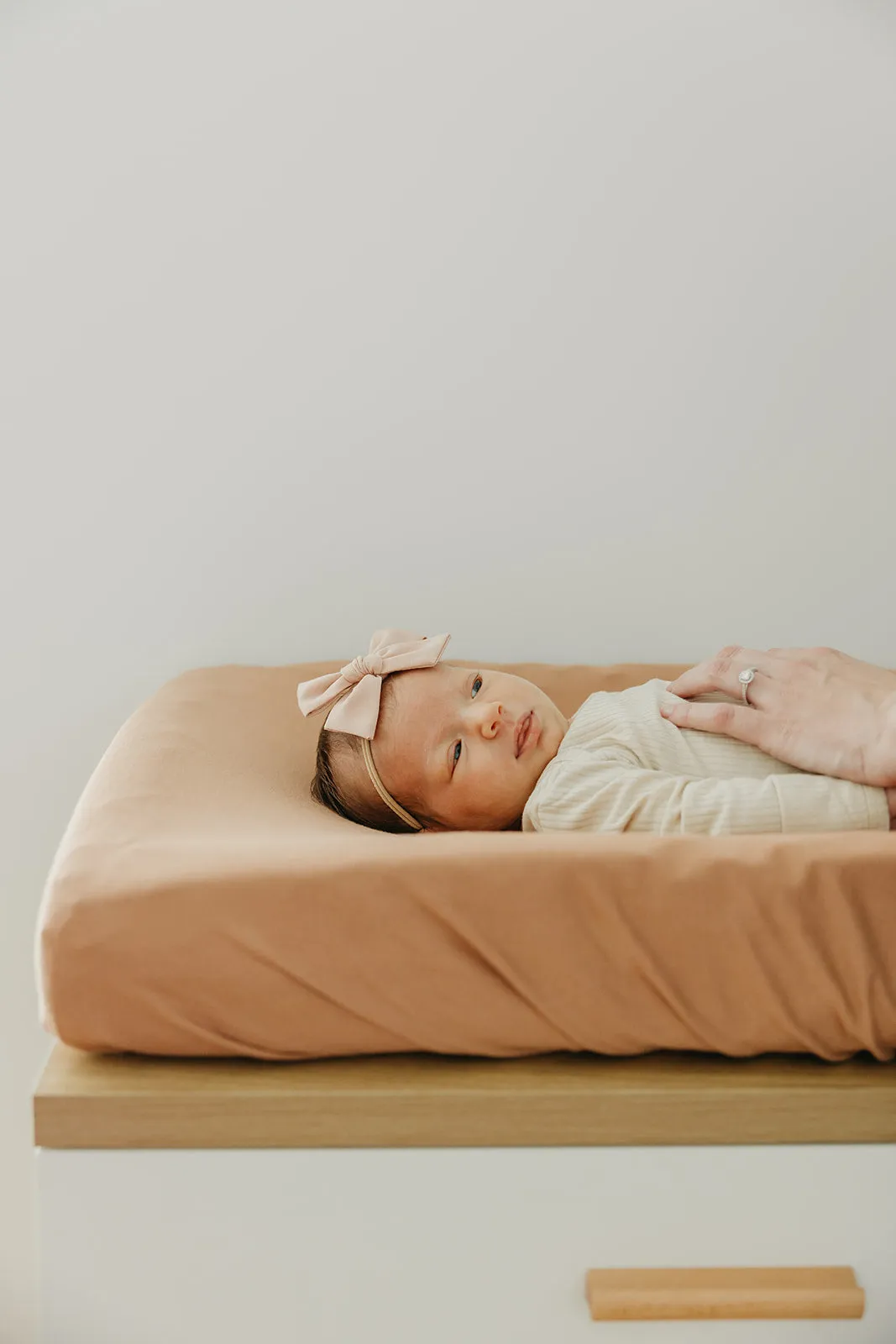 Premium Knit Diaper Changing Pad Cover - Pecan