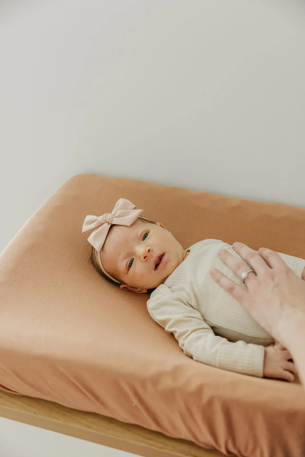 Premium Knit Diaper Changing Pad Cover - Pecan
