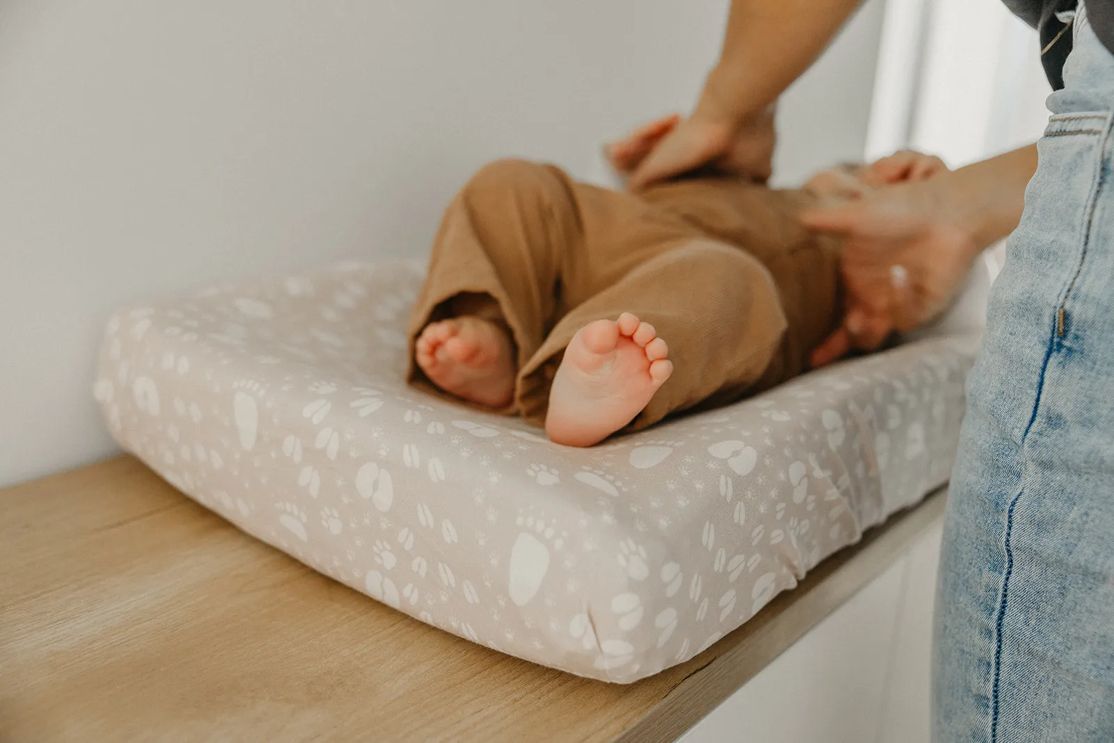 Premium Knit Diaper Changing Pad Cover - Tracker
