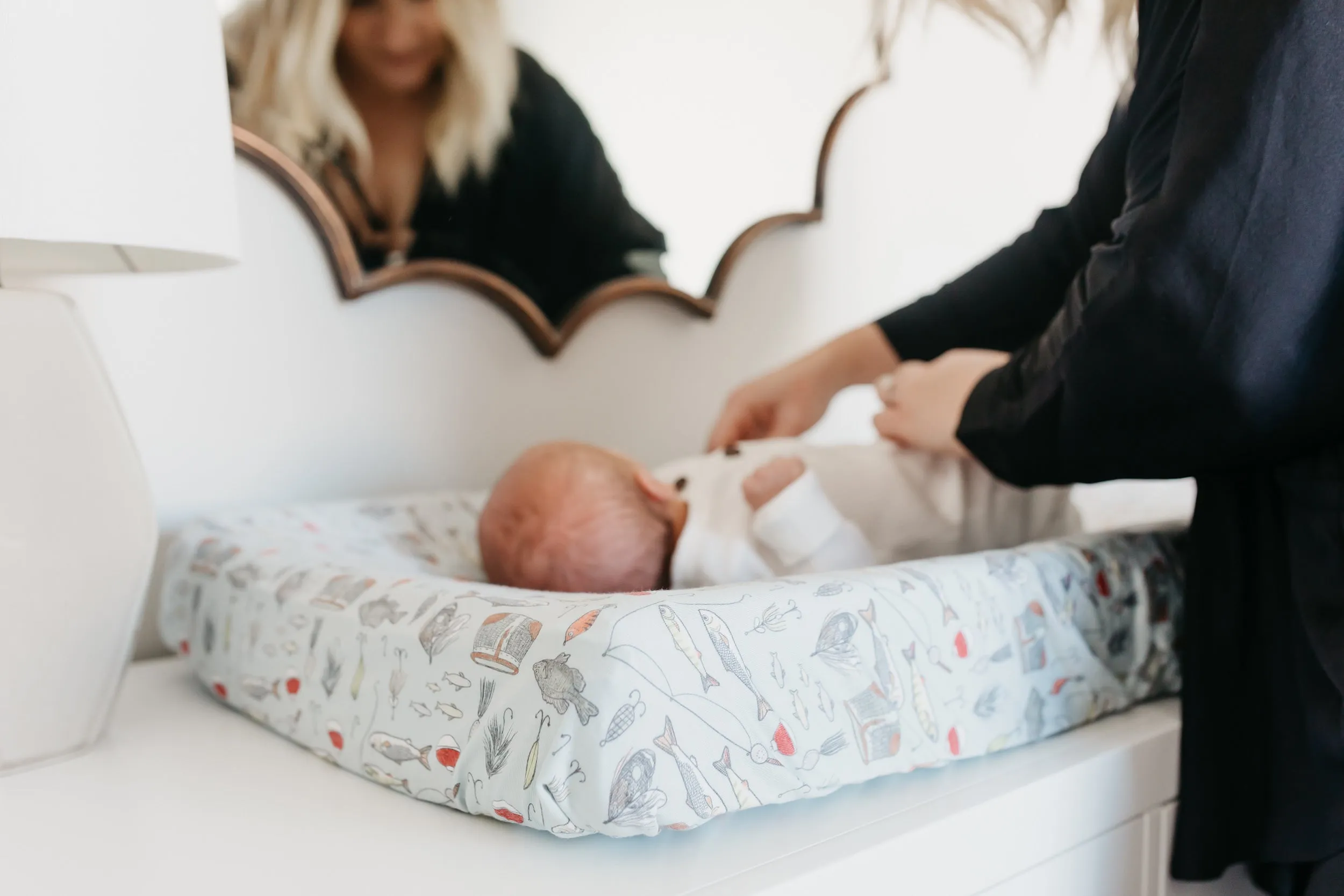 Premium Knit Diaper Changing Pad Cover - Trout