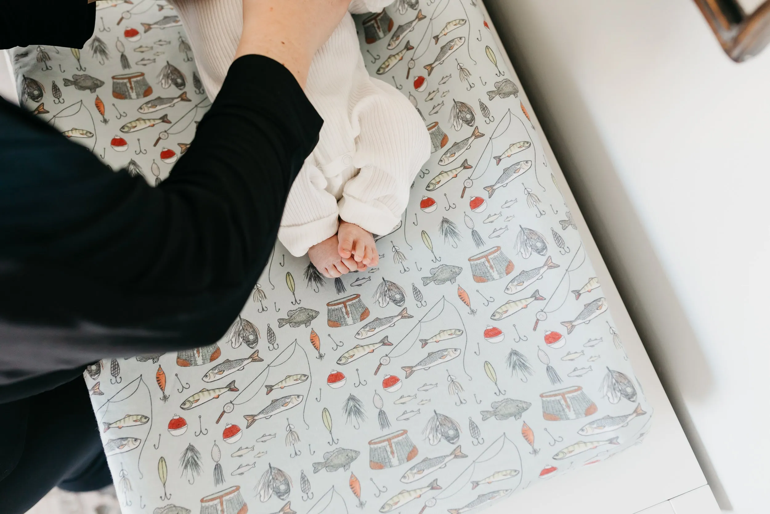 Premium Knit Diaper Changing Pad Cover - Trout