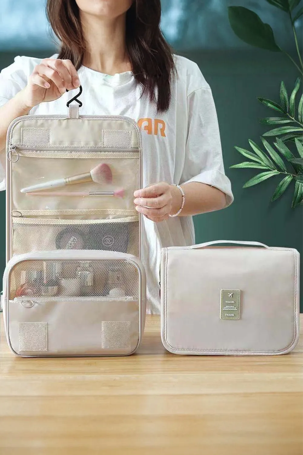 PREORDER! ETA 3/21 Girl's Getaway Apricot Multi-Pocket Travel Toiletry Bag **SHIPPING EXPECTED TO BEGIN ON DATE 3/21**