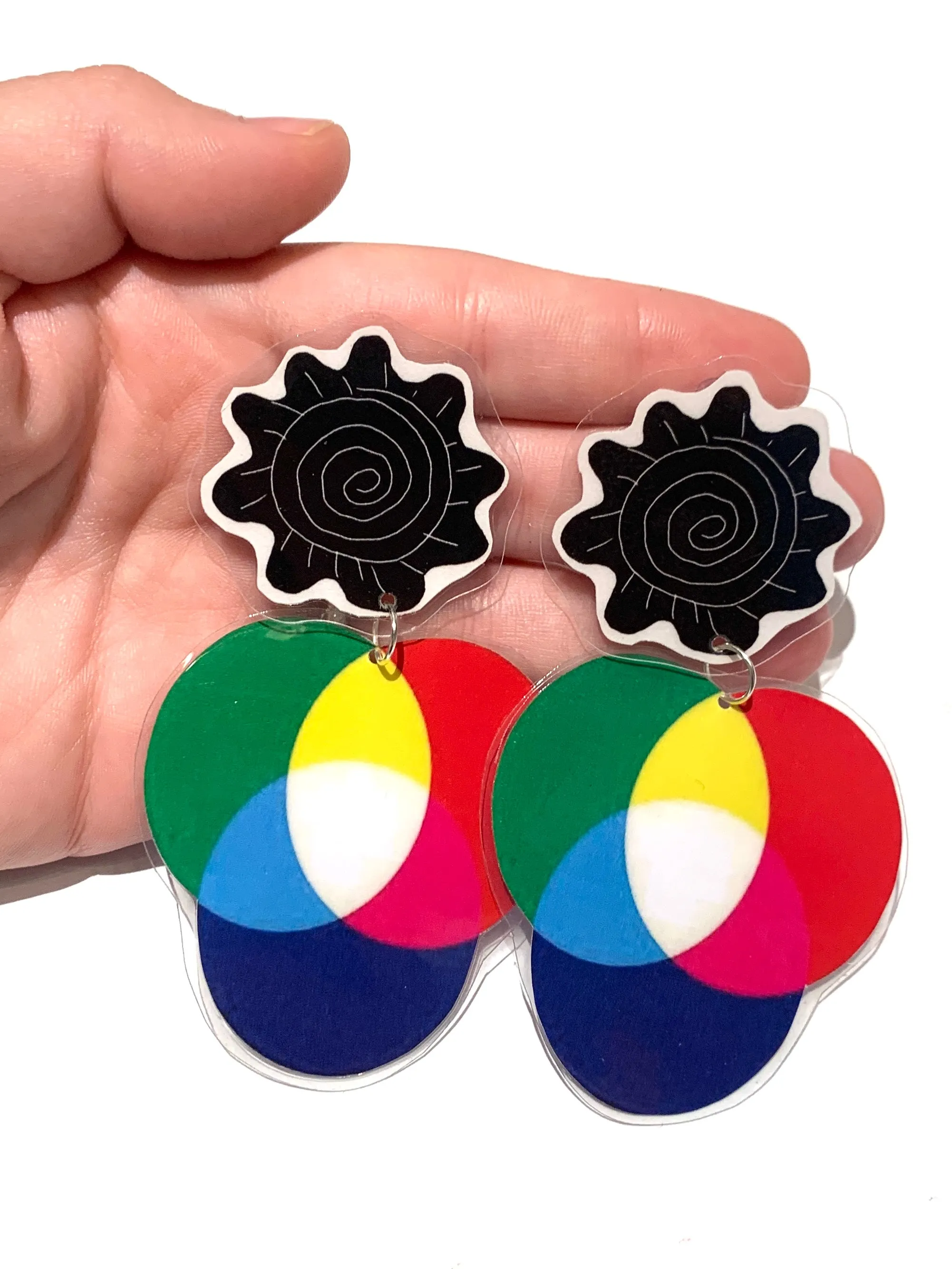 PÚRPURA- Composition Earrings- Chrome