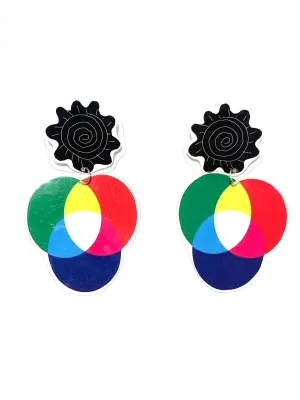 PÚRPURA- Composition Earrings- Chrome