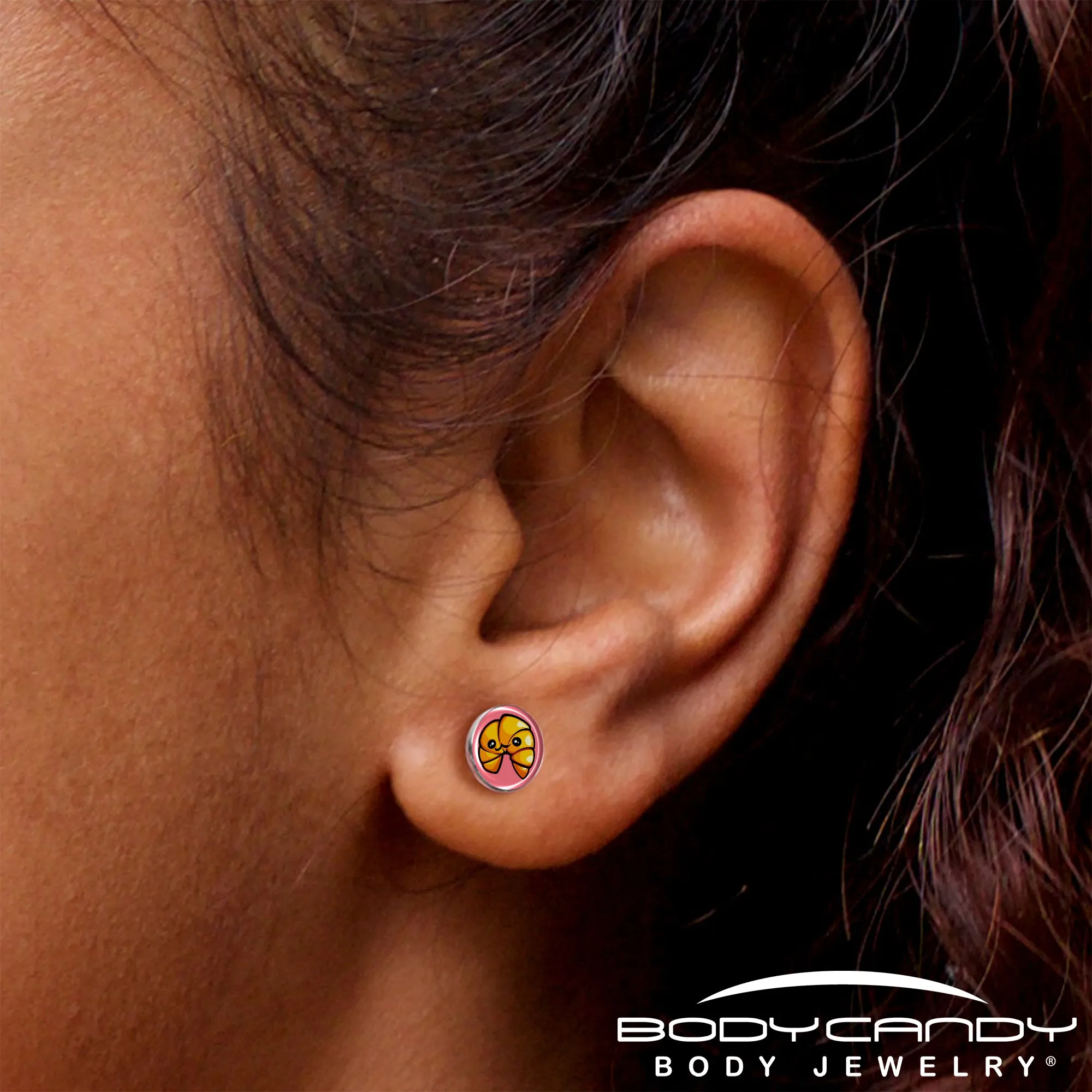 Quaso Croissant Stud Earrings