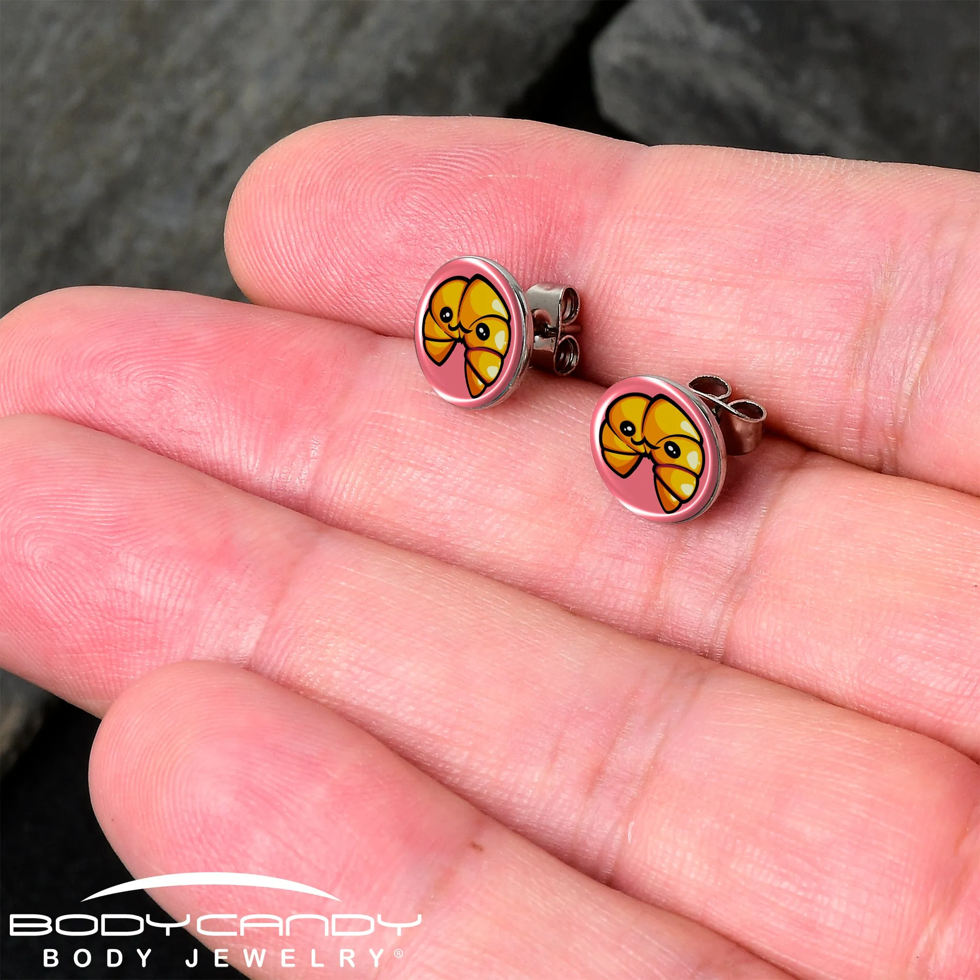 Quaso Croissant Stud Earrings