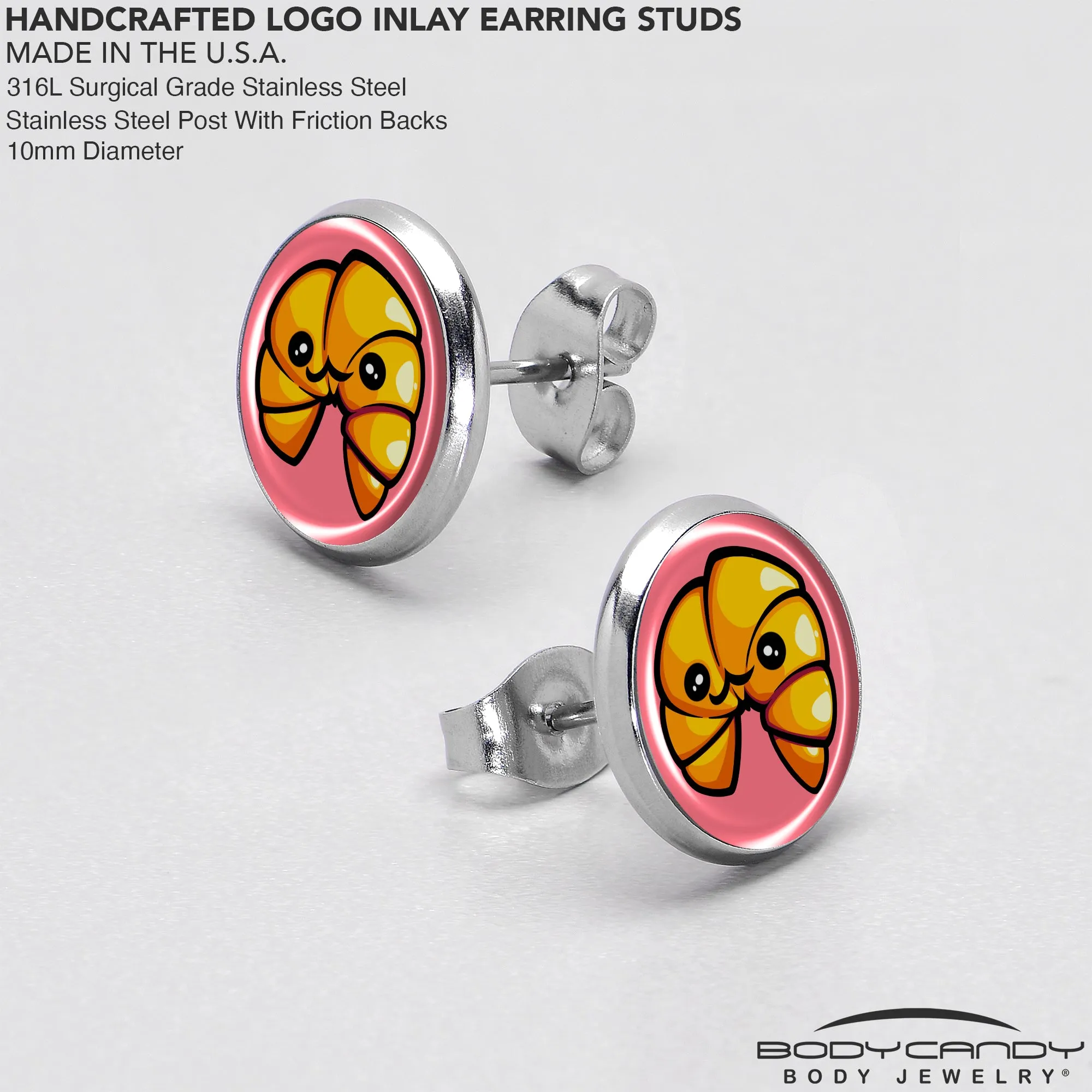 Quaso Croissant Stud Earrings