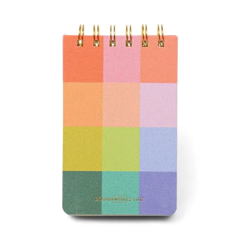 Rainbow Check Wire Notepad