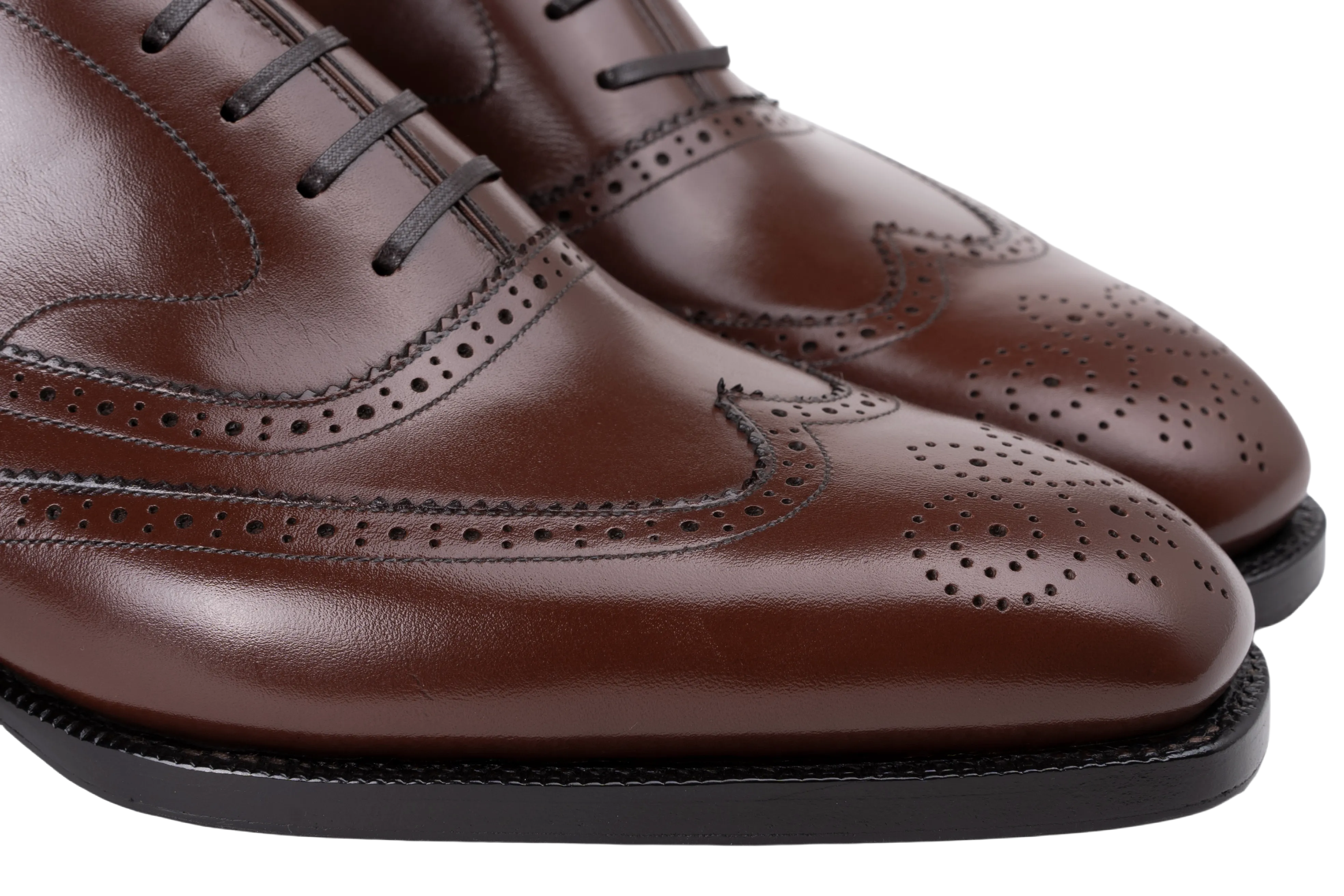 Raj Singhs Italian Leather Balmoral Wing-Tip Oxford - Premium Craftsmanship