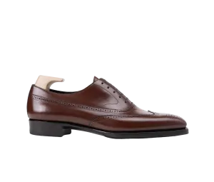 Raj Singhs Italian Leather Balmoral Wing-Tip Oxford - Premium Craftsmanship