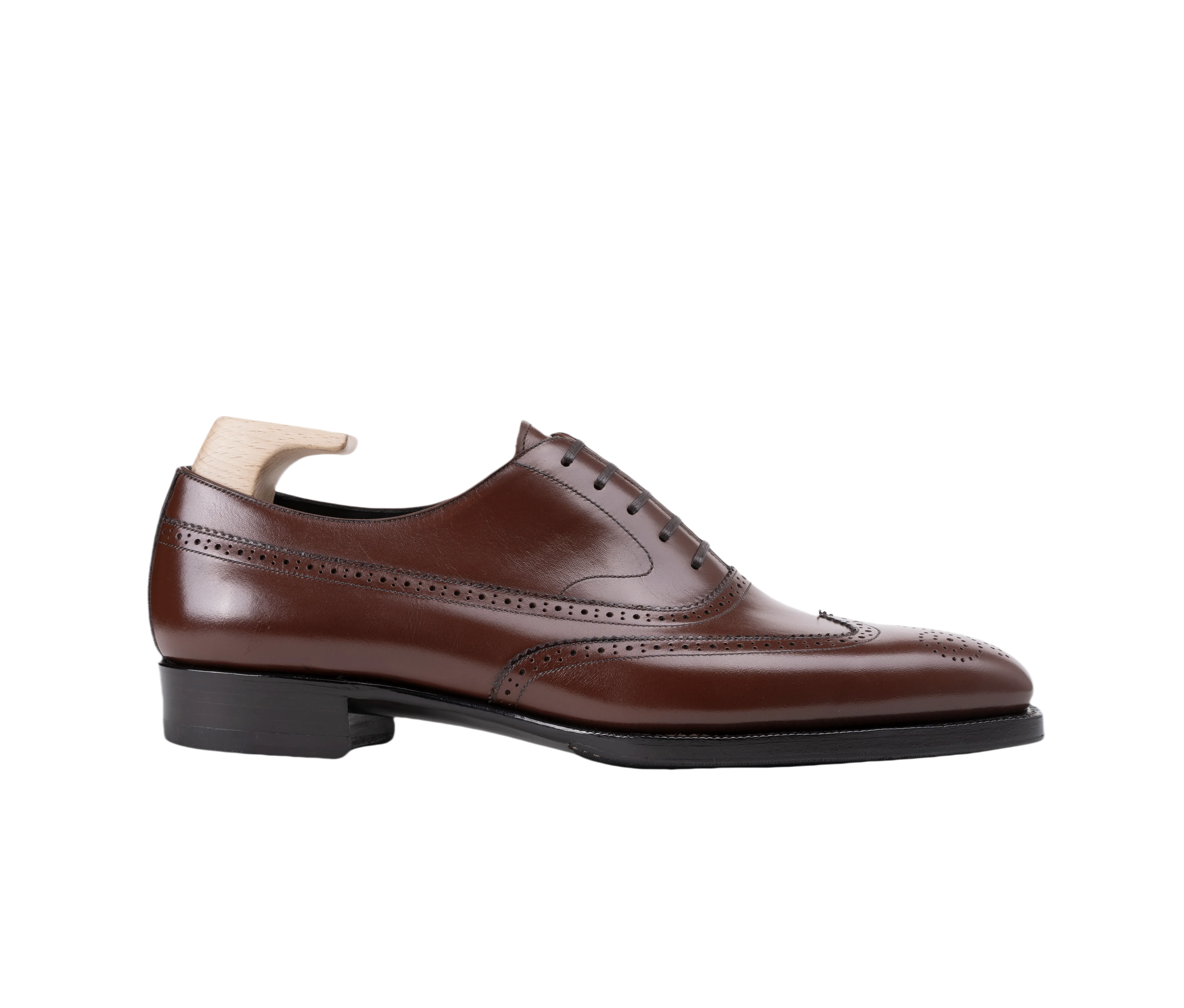 Raj Singhs Italian Leather Balmoral Wing-Tip Oxford - Premium Craftsmanship