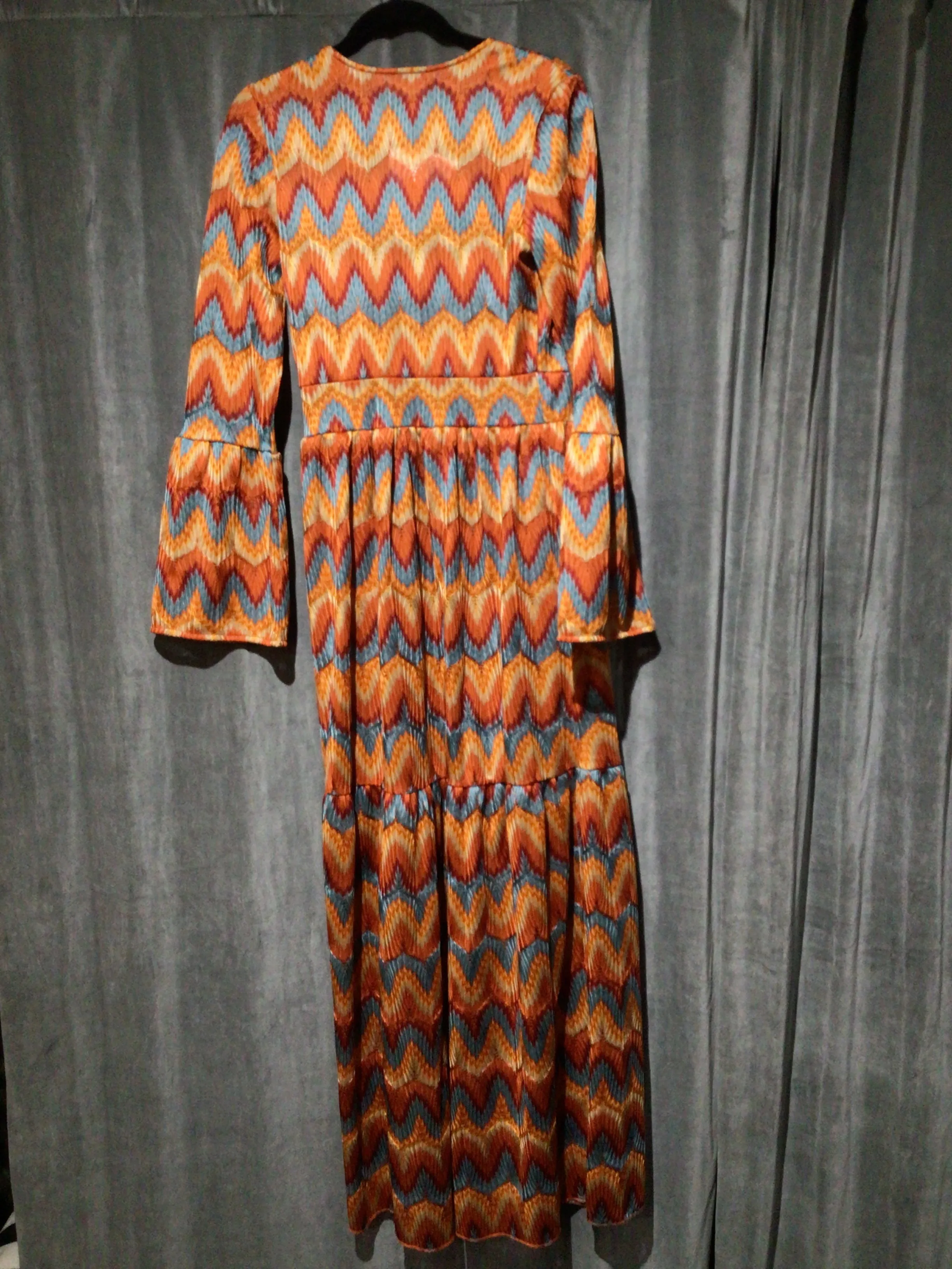 Ramy Brook Long Sleeve Orange Maxi Dress/Coat