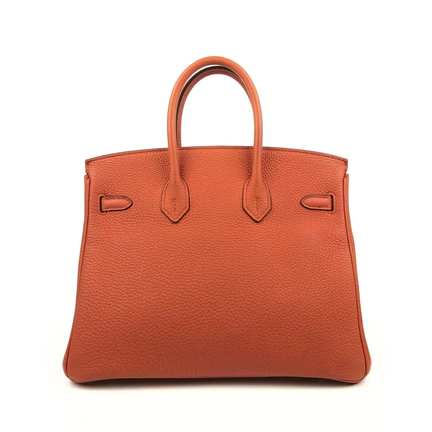 Rare HERMES Birkin 25 Terre Battue Orange Togo Leather Bag