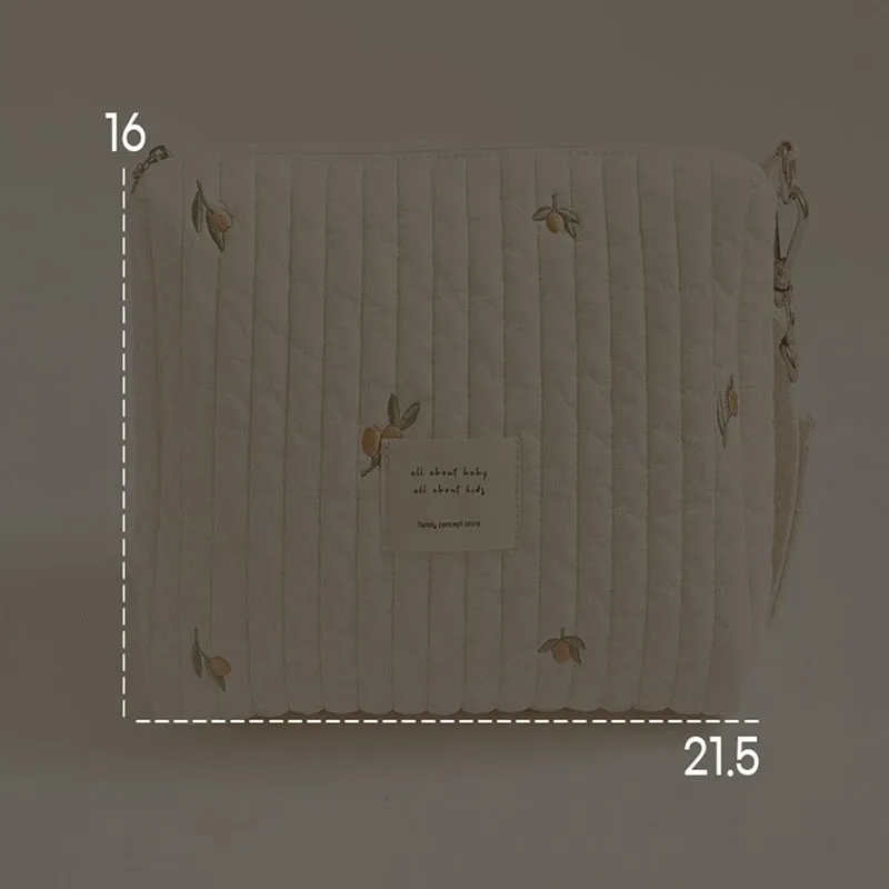 Realaiot Cotton Mom Bag Organizer Cute Bear Embroidery Mommy Single Bag Zipper Newborn Baby Diaper Bag Nappy Travel Stroller Storage Package Bag