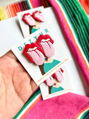 Red Lip studs