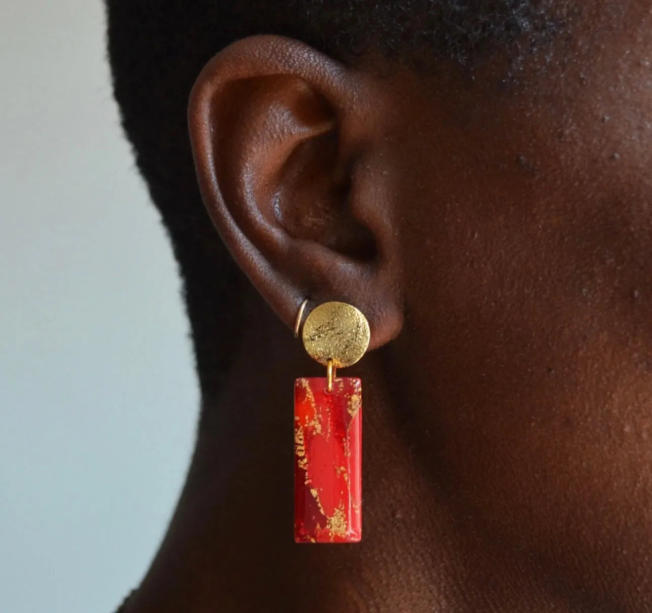 Red Right Hand Statement Earrings