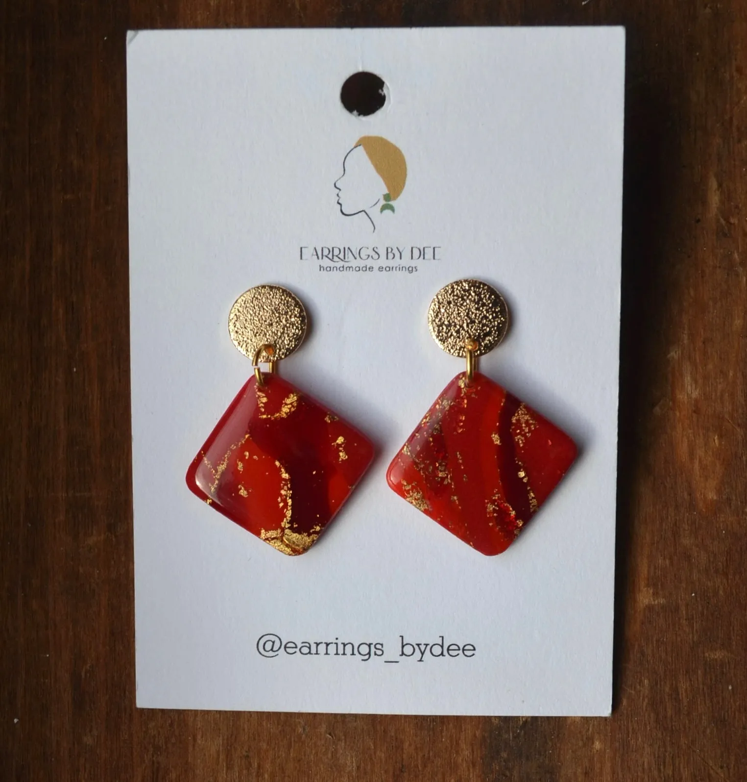 Red Right Hand Statement Earrings