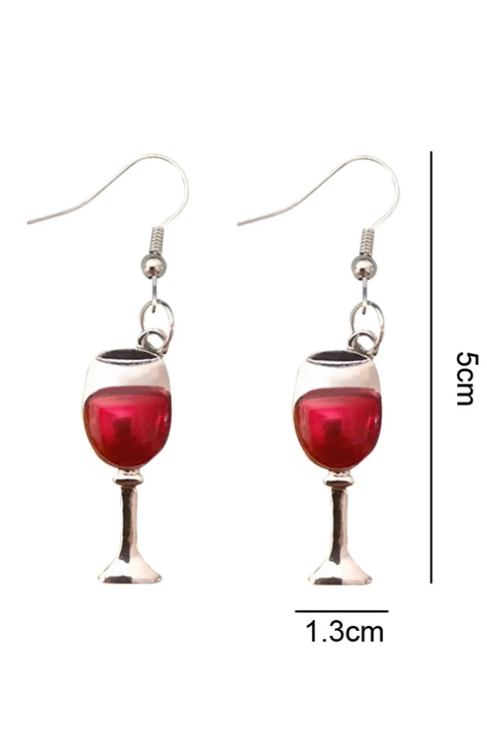 Red Wine Glass Earrings
