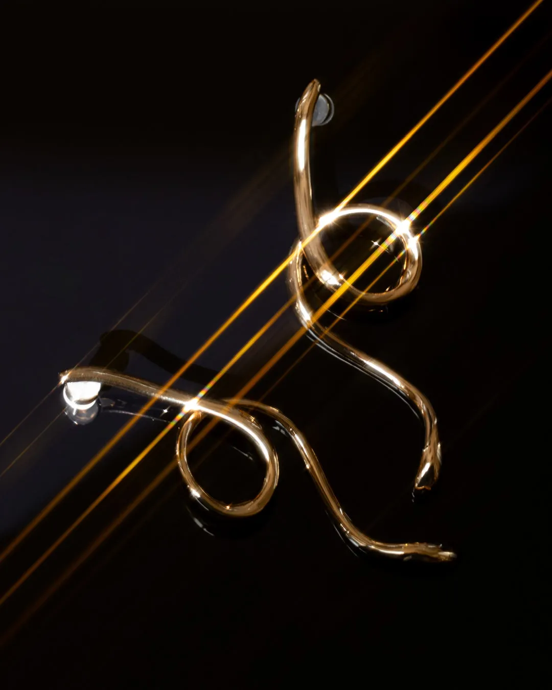 Ribbon Drip Statement Earrings
