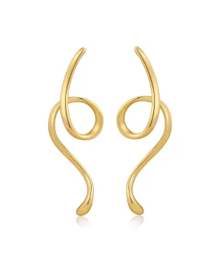 Ribbon Drip Statement Earrings