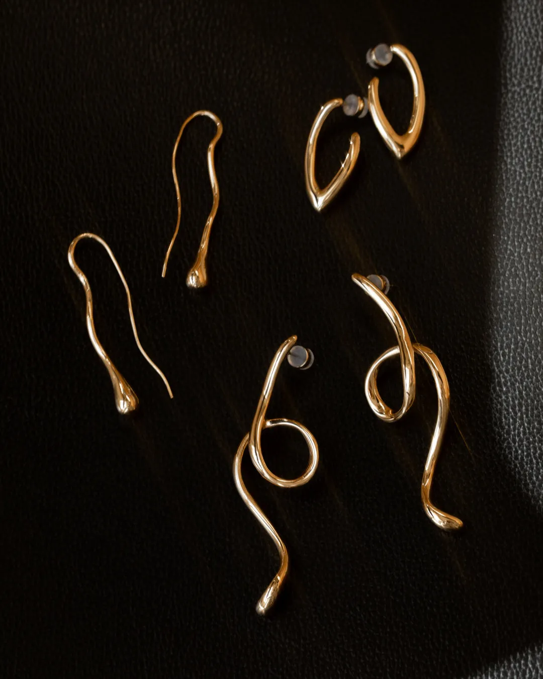 Ribbon Drip Statement Earrings