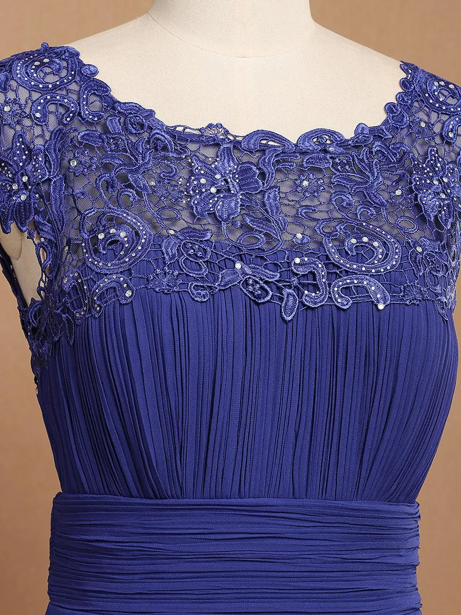 Robe de soirée élégante longue en dentelle à manches longues