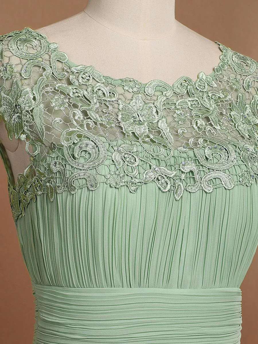 Robe de soirée élégante longue en dentelle à manches longues