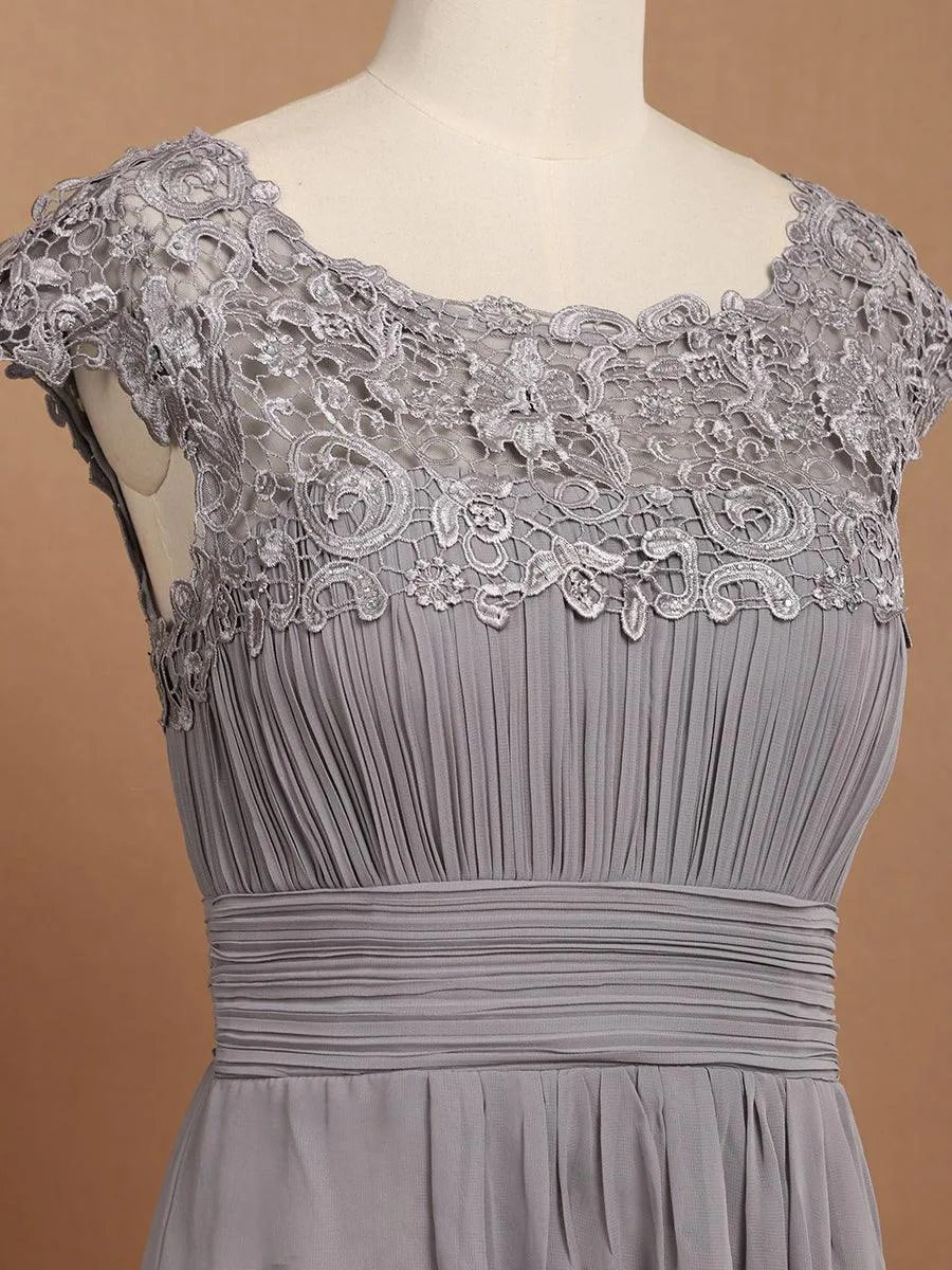 Robe de soirée élégante longue en dentelle à manches longues