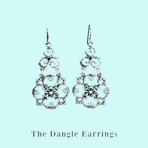 Romantic Sterling silver dangling earrings for women Bluenoemi